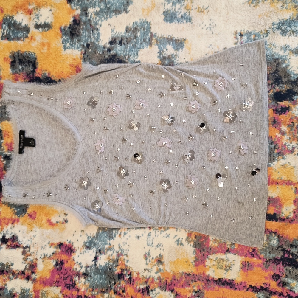 WHBM Embellished Tank Top - Sequin - Office Chic - Maximalism